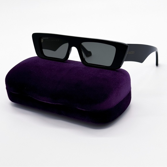 NEW GUCCI GG1331S 001 SQUARE BLACK GREY UNISEX SUNGLASSES GUCCI - Picture 3 of 12